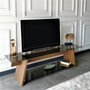 Hanah Home Soporte de TV en Nogal y Negro